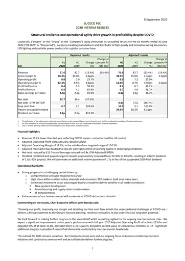 Thumbnail Luceco plc Half-year Report 2020-h1