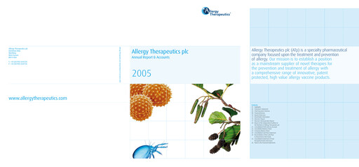 Thumbnail Allergy Therapeutics Annual Report 2005