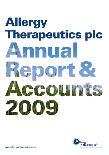 Thumbnail Allergy Therapeutics Annual Report 2009