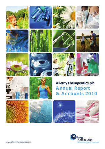 Thumbnail Allergy Therapeutics Annual Report 2010