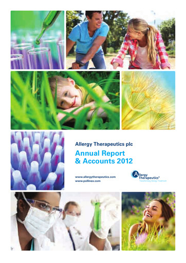 Thumbnail Allergy Therapeutics Annual Report 2012