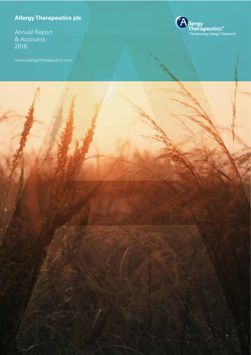 Thumbnail Allergy Therapeutics Annual Report 2016