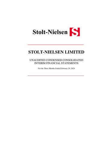 Thumbnail Stolt-Nielsen Limited Quarterly Report 2024-q1