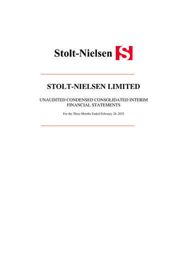 Thumbnail Stolt-Nielsen Limited Quarterly Report 2025-q1