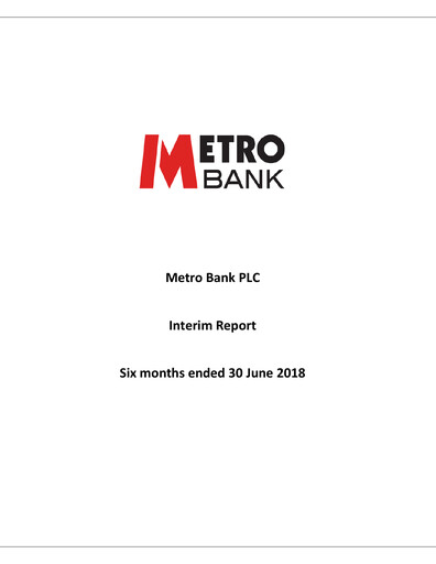 Thumbnail Metro Bank Holdings Half-year Report 2018-h1