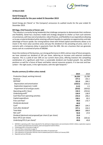 Thumbnail Genel Energy Financial Report 2019