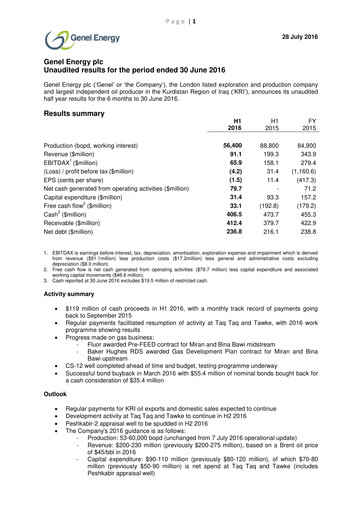 Thumbnail Genel Energy Half-year Report 2016-h1