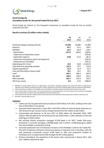 Thumbnail Genel Energy Half-year Report 2017-h1