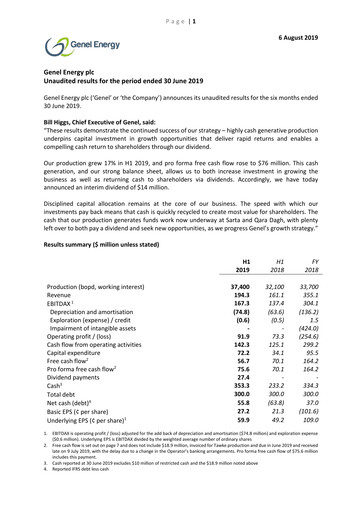 Thumbnail Genel Energy Half-year Report 2019-h1