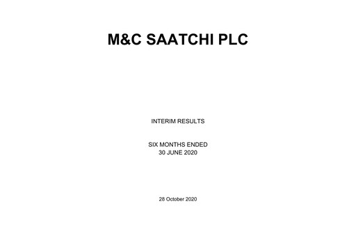 Thumbnail M&C Saatchi Half-year Report 2020-h1