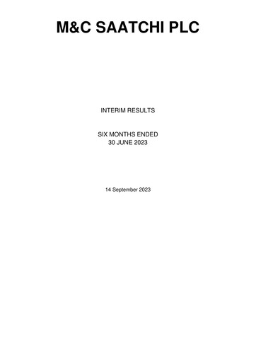 Thumbnail M&C Saatchi Half-year Report 2023-h1
