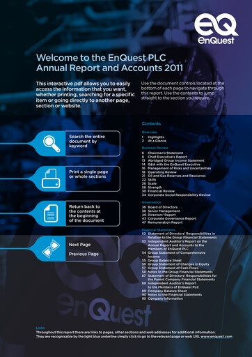 Thumbnail EnQuest Annual Report 2011