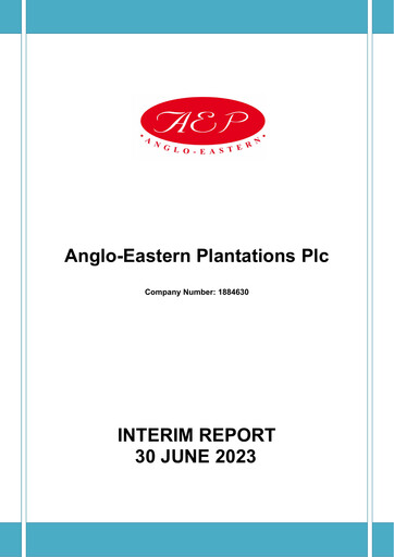 Miniature Anglo-Eastern Plantations Rapport semestriel 2023-h1