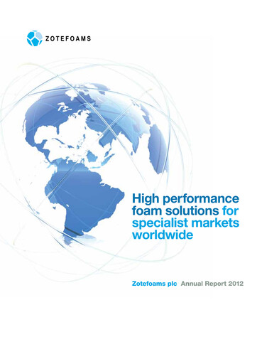 Thumbnail Zotefoams Annual Report 2012