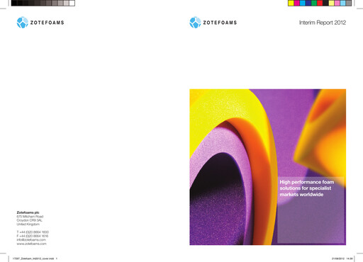 Thumbnail Zotefoams Half-year Report 2012-h1