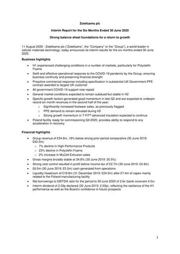 Thumbnail Zotefoams Half-year Report 2020-h1