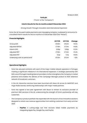 Thumbnail Fonix Mobile Half-year Report 2025-h1