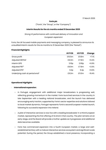 Thumbnail Fonix Mobile Half-year Report 2026-h1