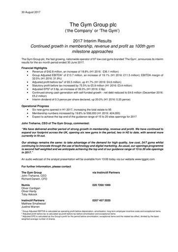 Thumbnail The Gym Group Half-year Report 2017-h1