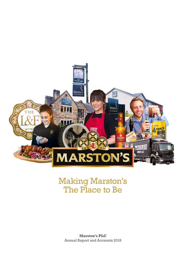 Thumbnail Marston's Annual Report 2018