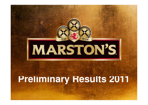 Thumbnail Marston's Financial Report 2011
