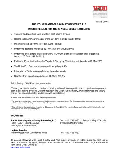 Thumbnail Marston's Half-year Report 2006-h1