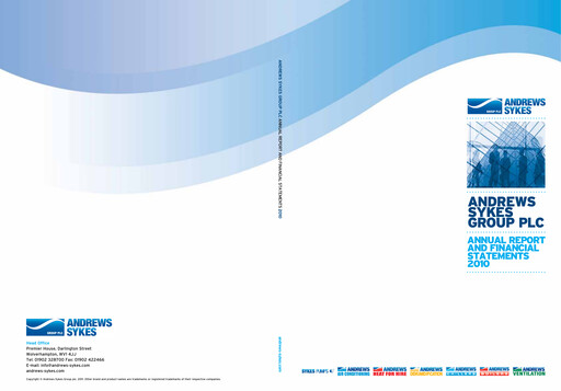 Thumbnail Andrews Sykes Group Annual Report 2010