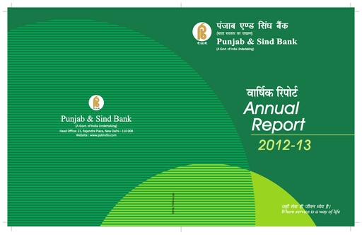 Thumbnail Punjab & Sind Bank Annual Report 2012-2013