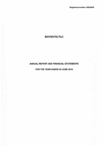 Thumbnail Bioventix Annual Report fy2016