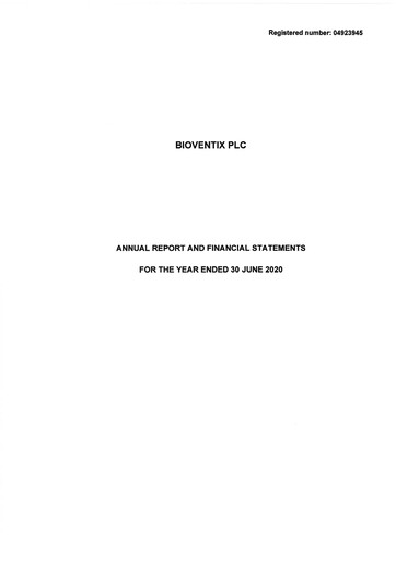 Thumbnail Bioventix Annual Report fy2020