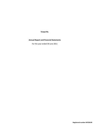 Thumbnail Tristel Annual Report fy2011