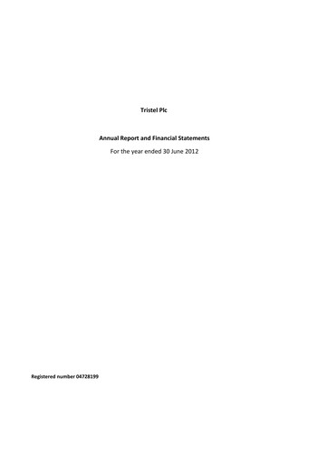 Thumbnail Tristel Annual Report fy2012