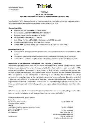 Thumbnail Tristel Half-year Report fy2012-h1