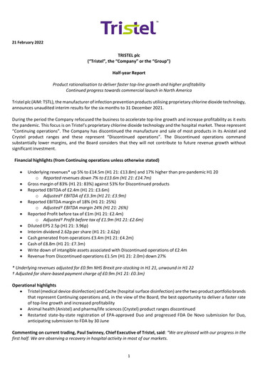 Thumbnail Tristel Half-year Report fy2022-h1
