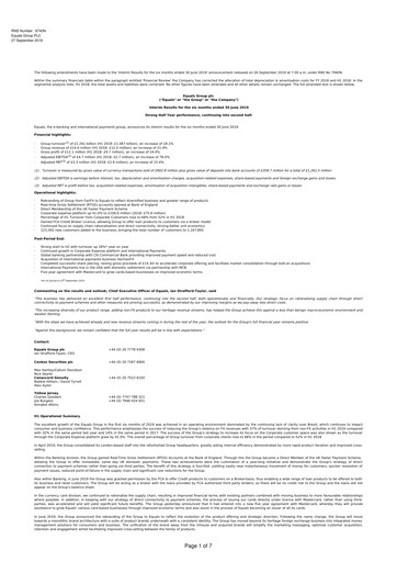 Vorschaubild Equals Group Halbjahresbericht 2019-h1