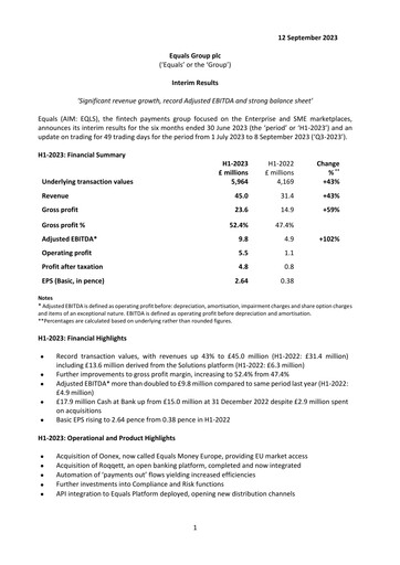 Vorschaubild Equals Group Halbjahresbericht 2023-h1