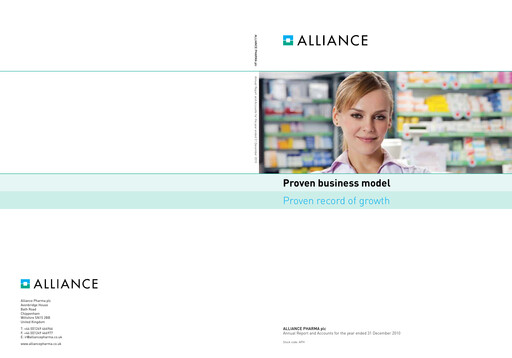 Vorschaubild Alliance Pharma Jahresbericht 2010