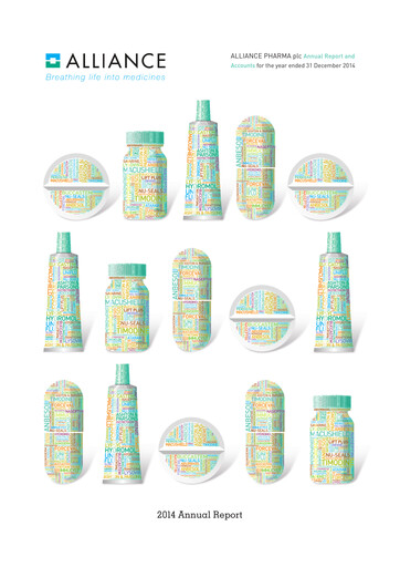 Vorschaubild Alliance Pharma Jahresbericht 2014
