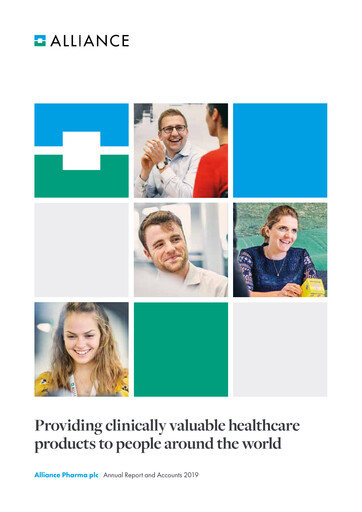 Vorschaubild Alliance Pharma Jahresbericht 2019