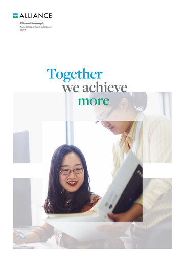 Vorschaubild Alliance Pharma Jahresbericht 2020