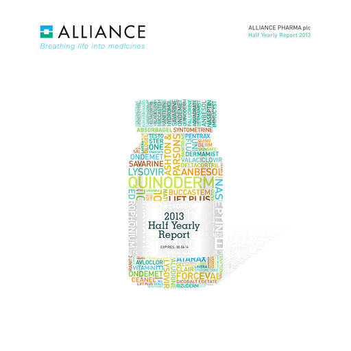Miniature Alliance Pharma Rapport semestriel 2013-h1