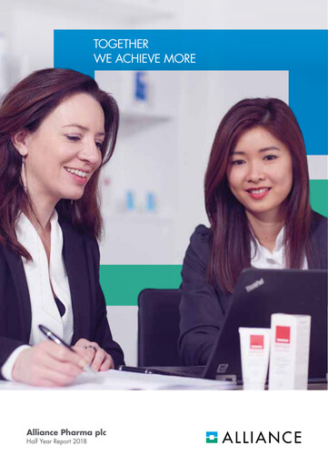 Miniature Alliance Pharma Rapport semestriel 2018-h1