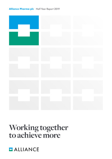 Miniature Alliance Pharma Rapport semestriel 2019-h1