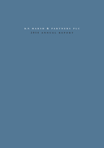 Miniature B.P. Marsh & Partners Rapport annuel 2014