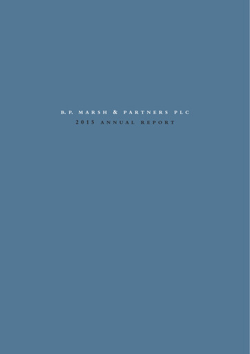 Miniature B.P. Marsh & Partners Rapport annuel 2015