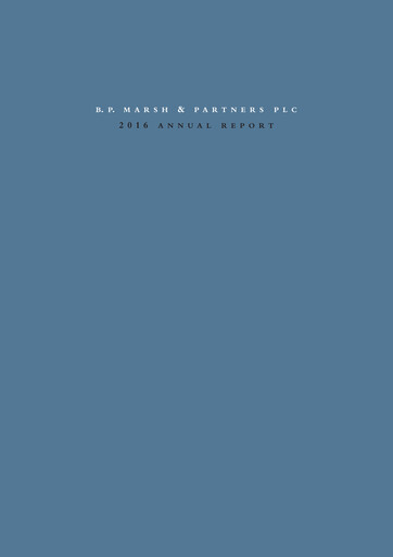 Miniature B.P. Marsh & Partners Rapport annuel 2016