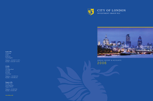 Thumbnail City of London Investment Group Plc Annual Report 2005-2006
