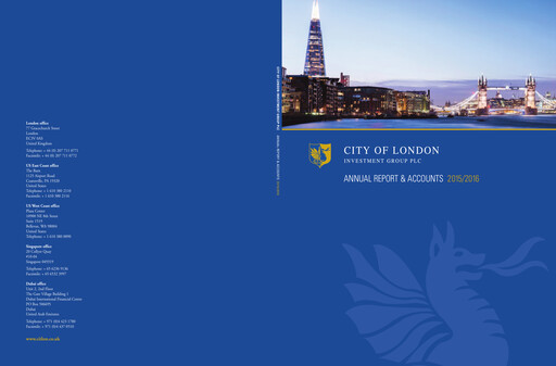 Thumbnail City of London Investment Group Plc Annual Report 2015-2016