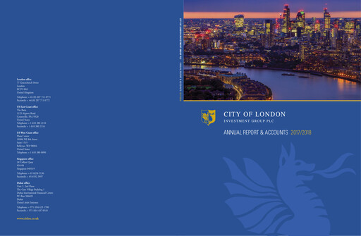 Thumbnail City of London Investment Group Plc Annual Report 2017-2018