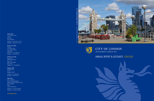 Thumbnail City of London Investment Group Plc Annual Report 2019-2020